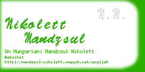 nikolett mandzsul business card